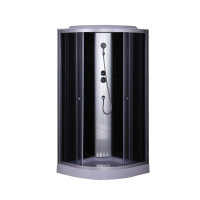 Бокс душовий Mixxus STRONG SB02-90x90x215-GR SATIN без гідромасажу з низьким піддоном 