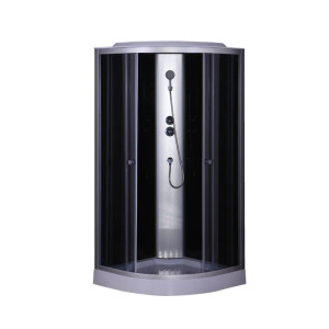 Бокс душевой Mixxus STRONG SB02-90x90x215-GR SATIN без гидромассажа с низким поддоном