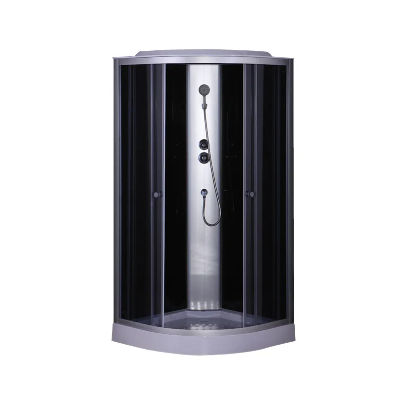 Бокс душевой Mixxus STRONG SB02-90x90x215-GR SATIN без гидромассажа с низким поддоном