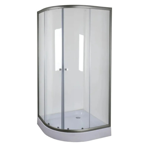 Душова кабіна Mixxus PLAIN SC01-90x90x185-TR GRAPHITE 4мм, без піддону, прозоре скло 