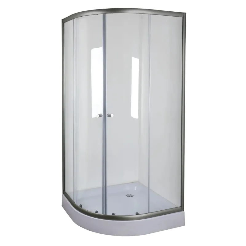 Душова кабіна Mixxus PLAIN SC01-90x90x185-TR GRAPHITE 4мм, без піддону, прозоре скло 