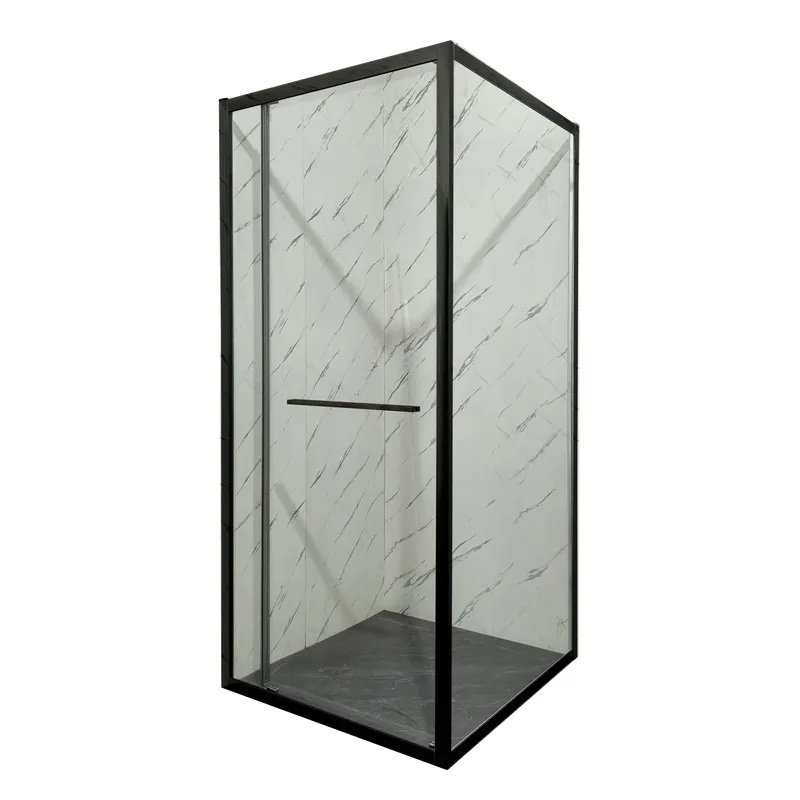 Душевая кабина Mixxus Premium Quadro SC01-90x90x195-TR Black 6мм, без поддона, прозрачное стекло