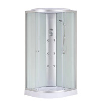 Бокс душевой Mixxus STRONG SBH02-90x90x215-FB SATIN с гидромассажем и низким поддоном