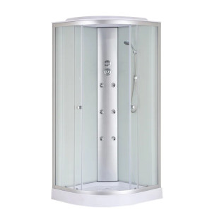 Бокс душевой Mixxus STRONG SBH02-90x90x215-FB SATIN с гидромассажем и низким поддоном