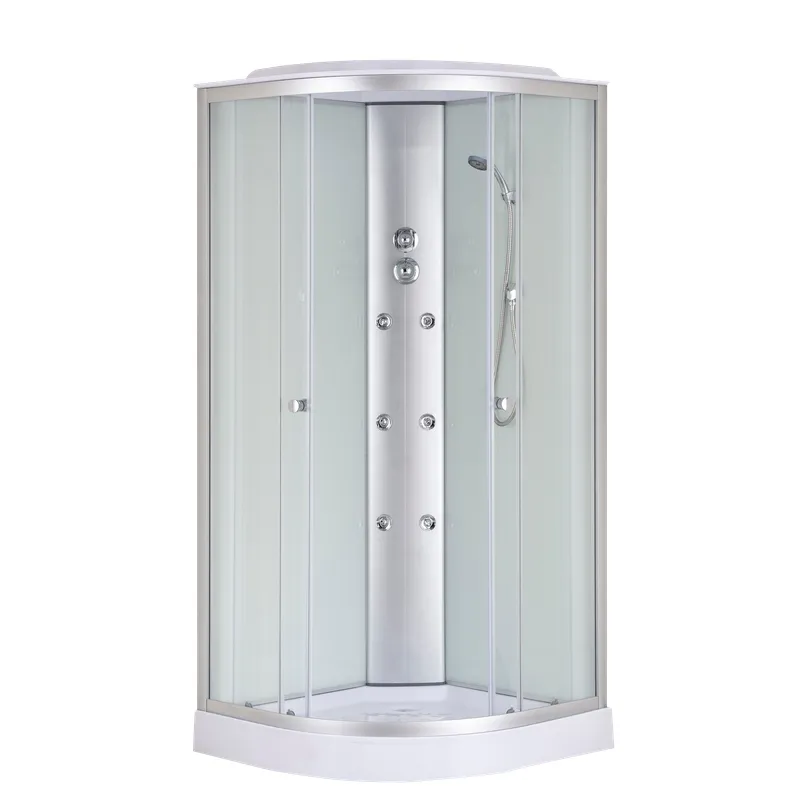 Бокс душовий Mixxus STRONG SBH02-90x90x215-FB SATIN з гідромасажем та низьким піддоном 