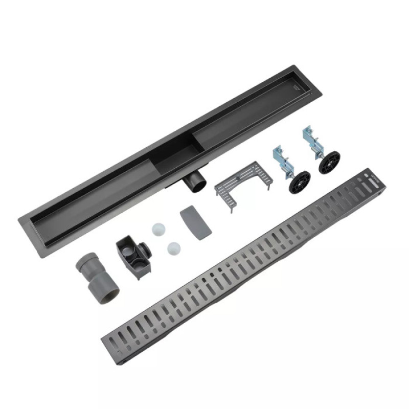 Душовий трап Gappo G86007-39 (нержавіюча сталь, 70*600 мм,Gungrey) 