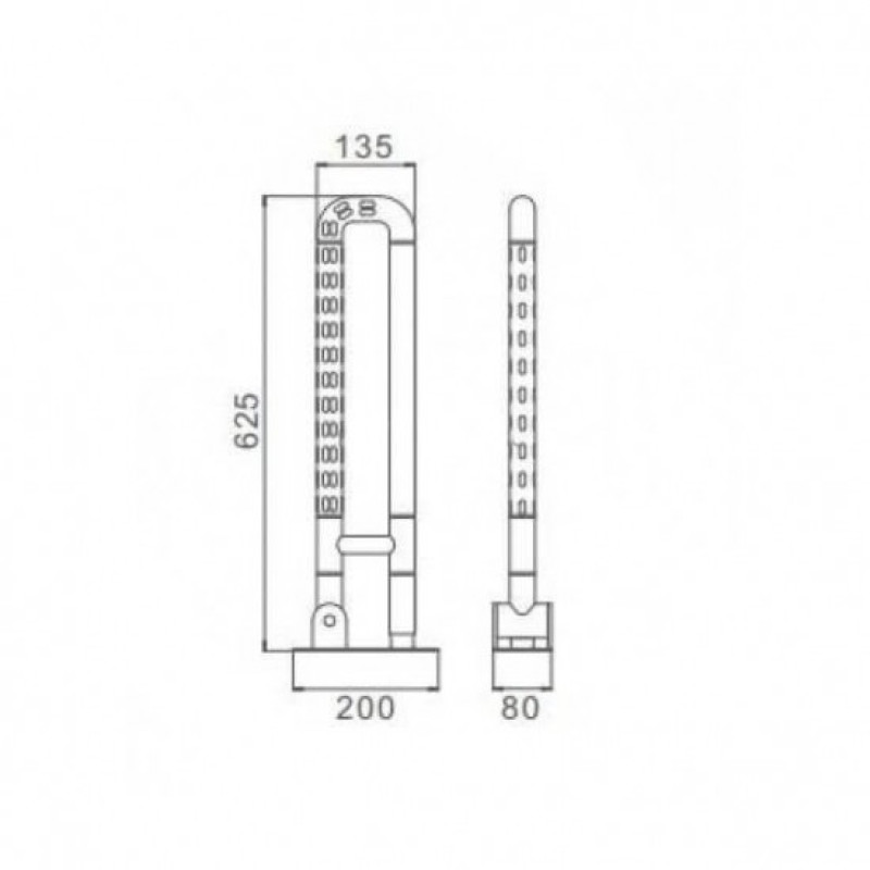 Frap F8141 – Поручень для туалету відкидний