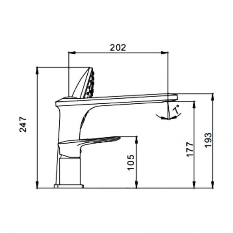 Frap F1149 – Змішувач на борт ванни латунь