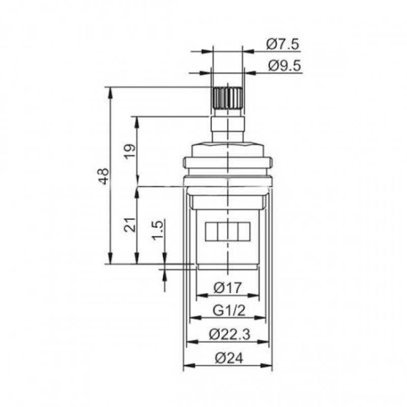 Frap F52-12 – Кран-букса 180 градусів