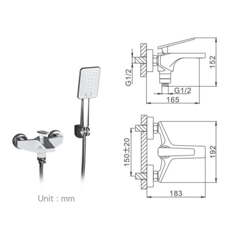 Frap F3258 – Смеситель для ванны.