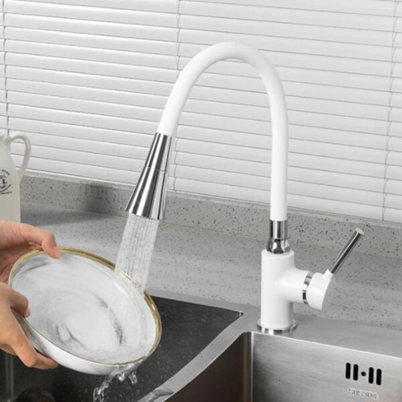 Frap F4044-8 – Змішувач для кухні білий