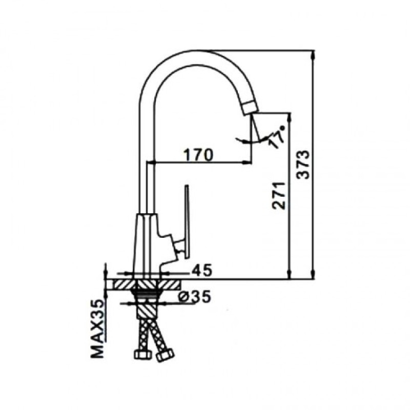 Frap F4058 – Змішувач для кухні