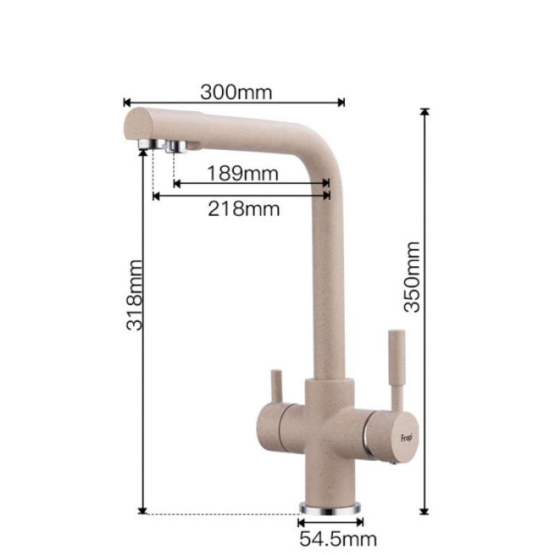 Frap F4352-23 – Смеситель на две воды под фильтр