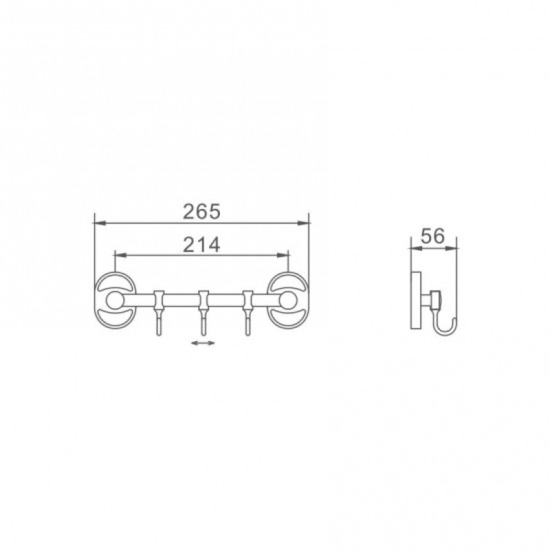 Frap F1915-3 – Вішалка для рушників 3 гачки