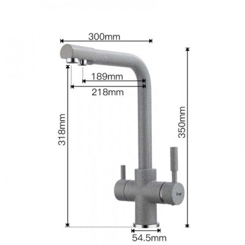 Frap F4352-22 – Змішувач для кухні під фільтр