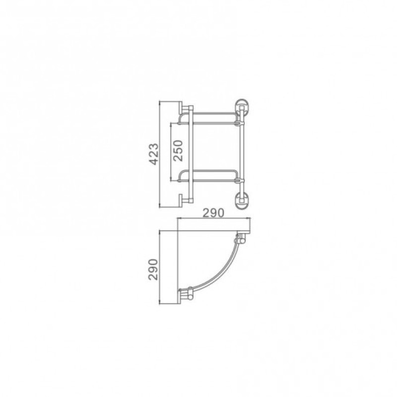 Frap F1907-2 – Полка для ванни скляна