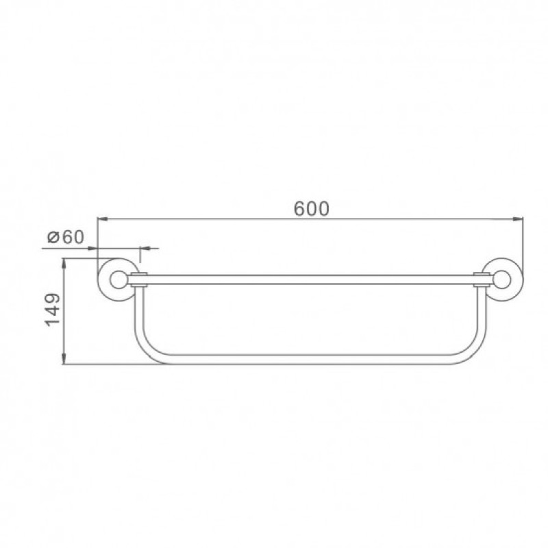 Frap F30124 – Полка для рушників з рушникотримачем