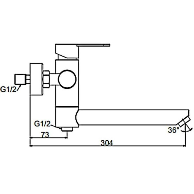 Frap F32801-6 – Змішувач для ванни