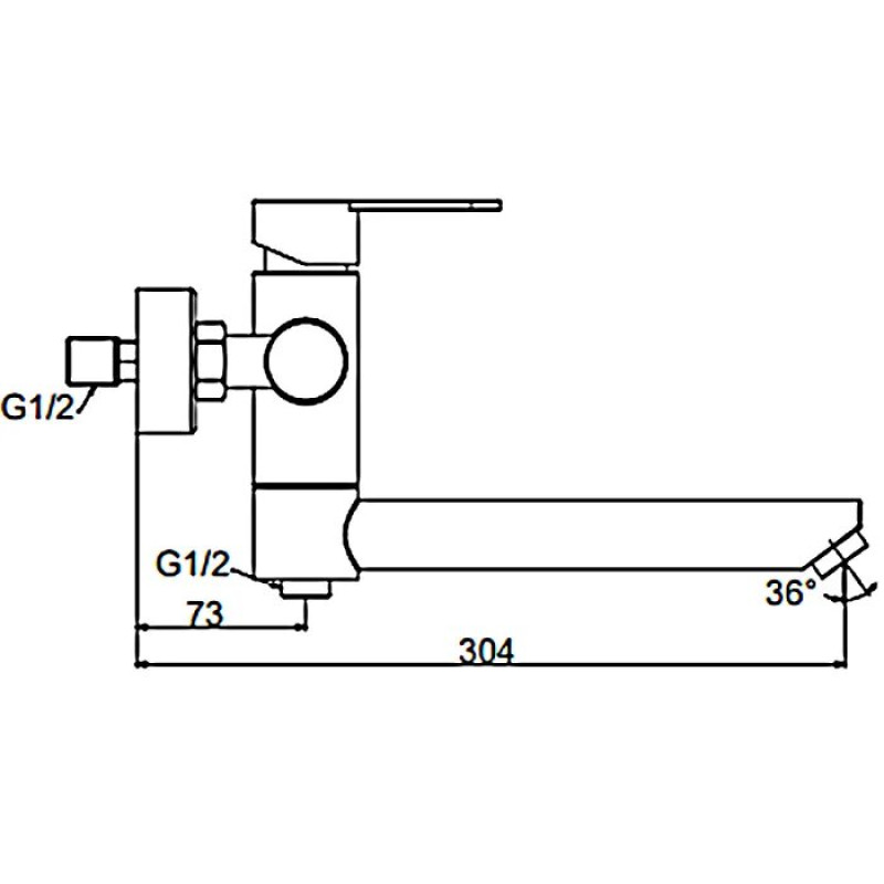 Frap F32801-6 – Змішувач для ванни