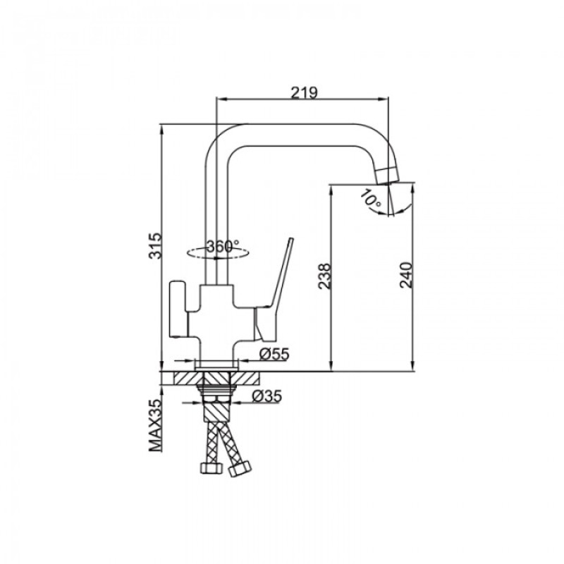 Frap F4362 – Смеситель для кухни с фильтром для воды