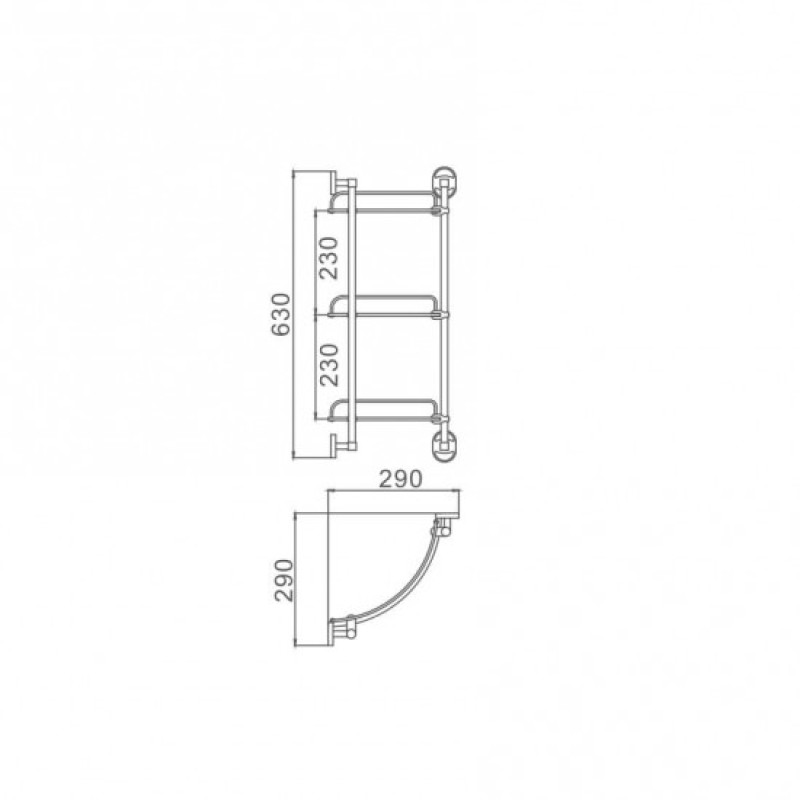 Frap F1907-3 – Полка для ванны стеклянная