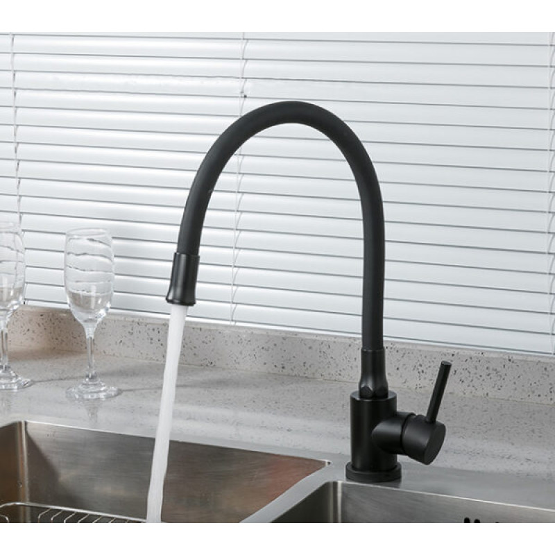 Frap F40994-6 – Змішувач для кухні чорний