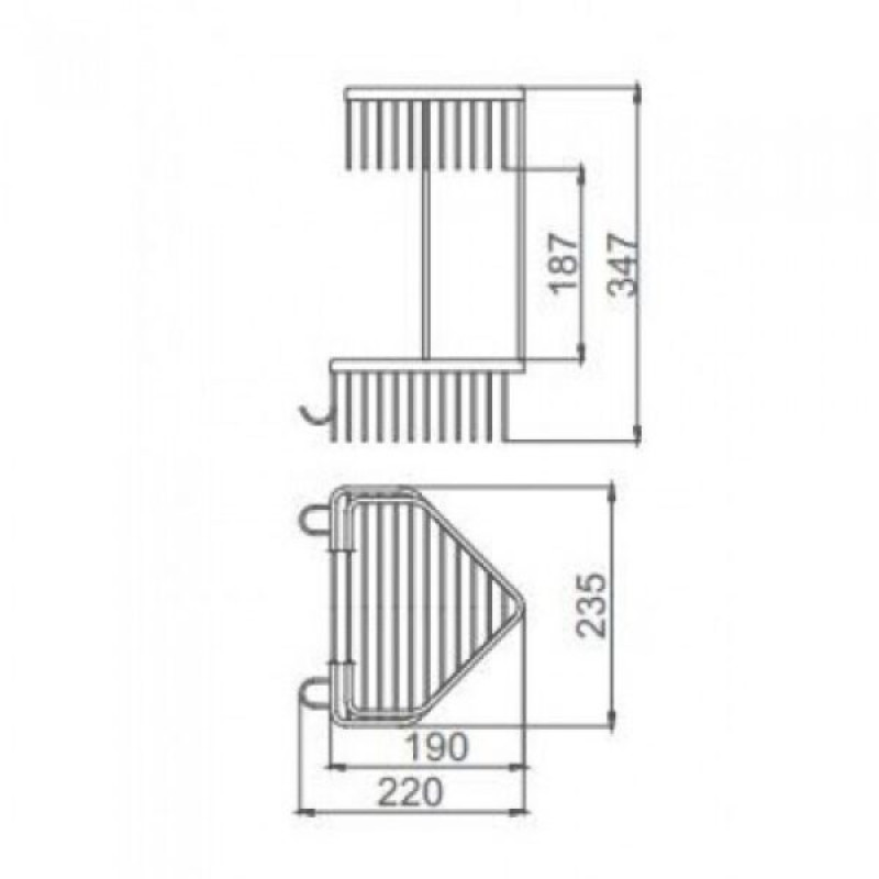 Frap F351-1 – Полиця двоярусна кутова