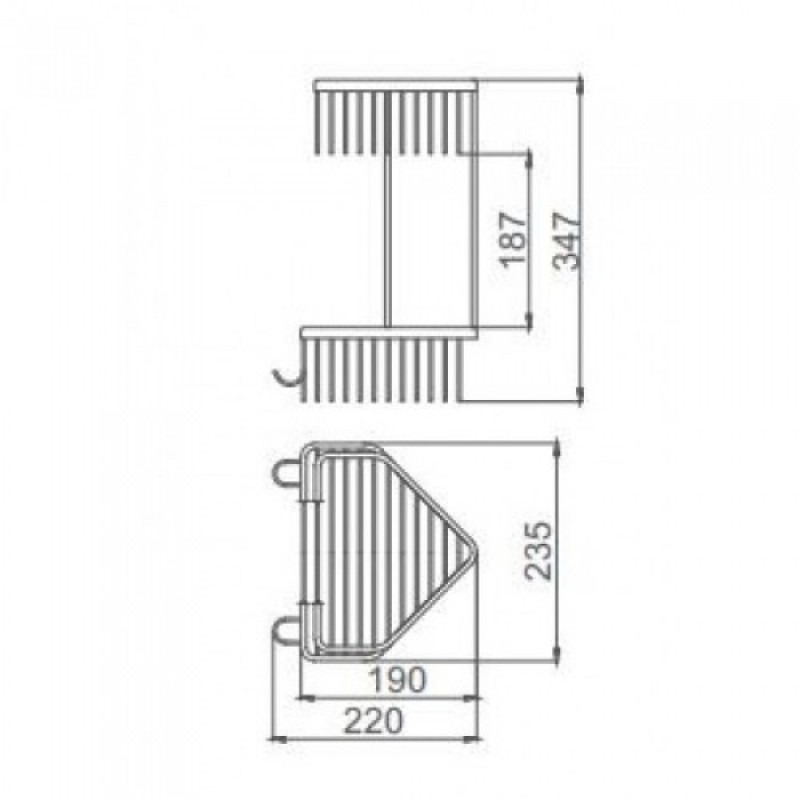 Frap F351-1 – Полиця двоярусна кутова