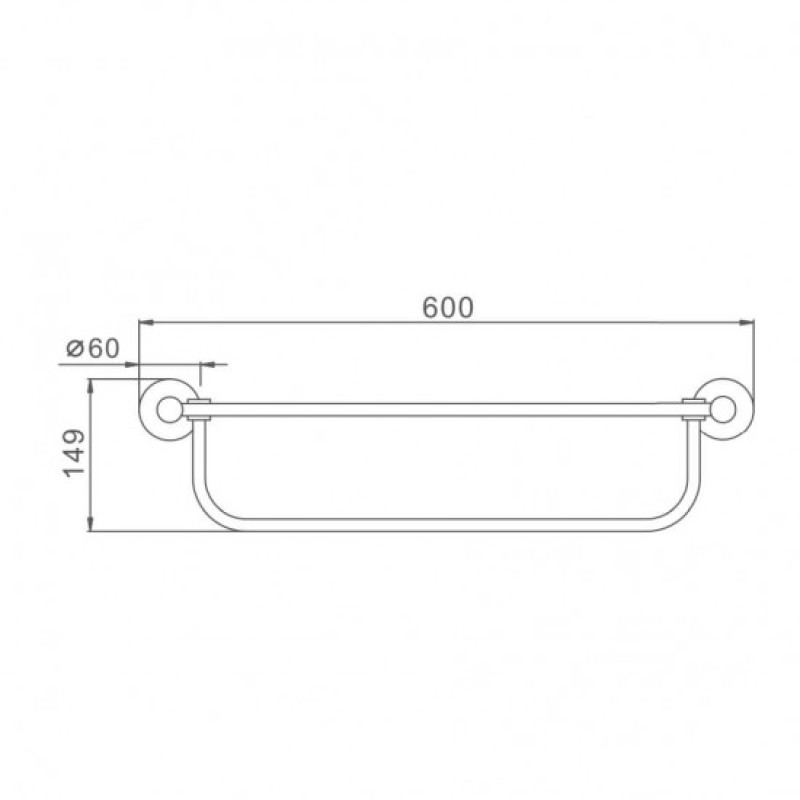 Frap F30224 – Полка для рушників з рушникотримачем
