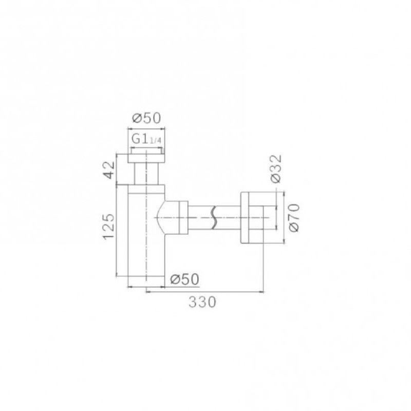 Frap F82-5 – Сифон для умывальника сатин
