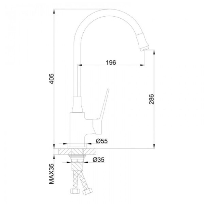 Frap F4461 – Корпус змішувача для кухні