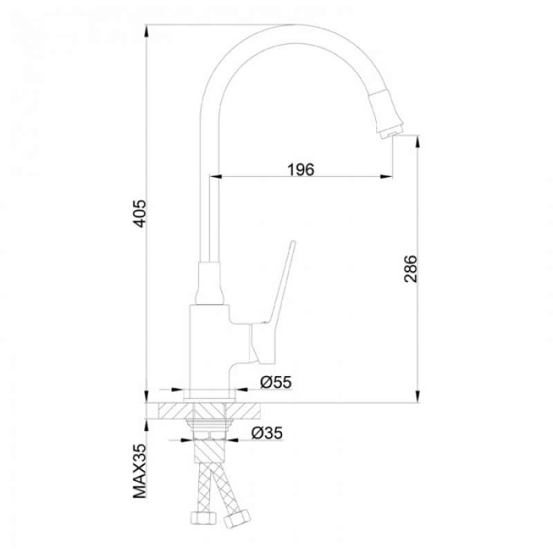 Frap F4461 – Корпус змішувача для кухні
