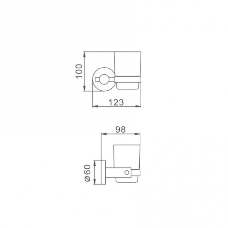 Frap F30106 – Стакан для зубних щіток настінний