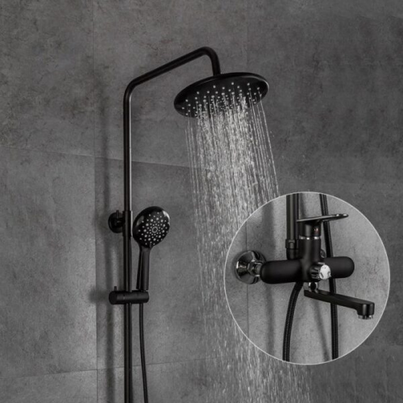 Frap F2449-6 – Душевая система черного цвета