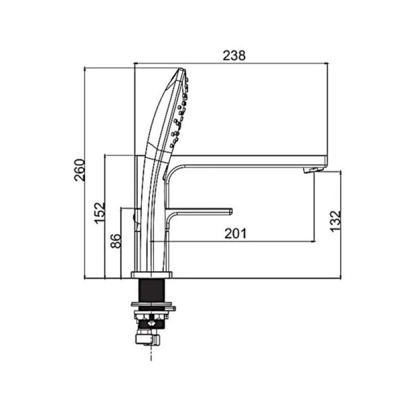Gappo G1117-8 – Смеситель на борт ванны белый.