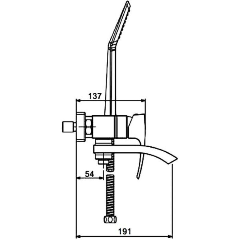 Gappo G3207-6 – Змішувач для ванни чорний