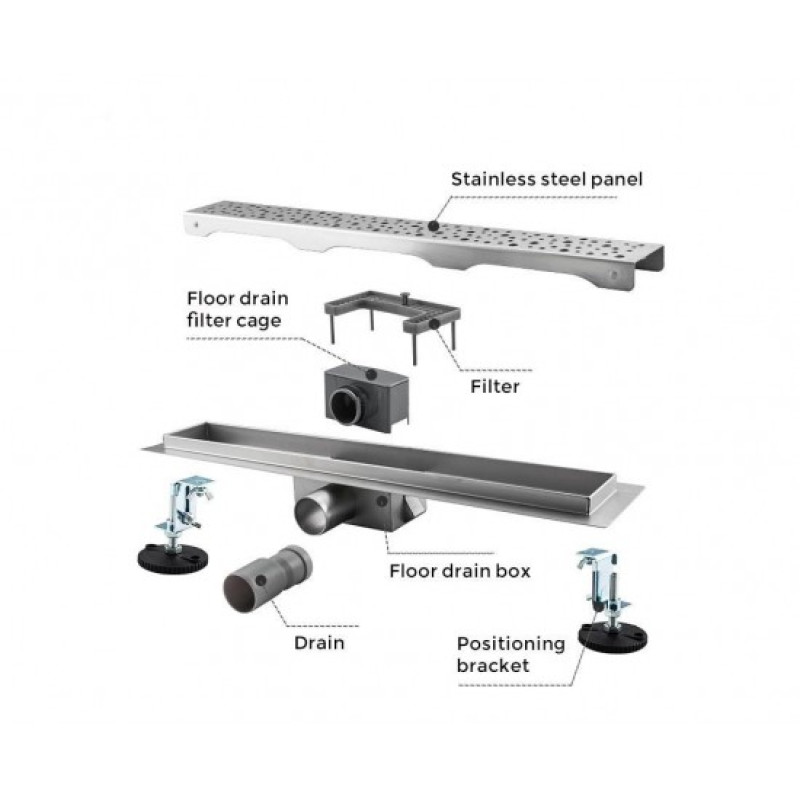 Душовий трап GAPPO G85007-3 нержавіюча сталь 