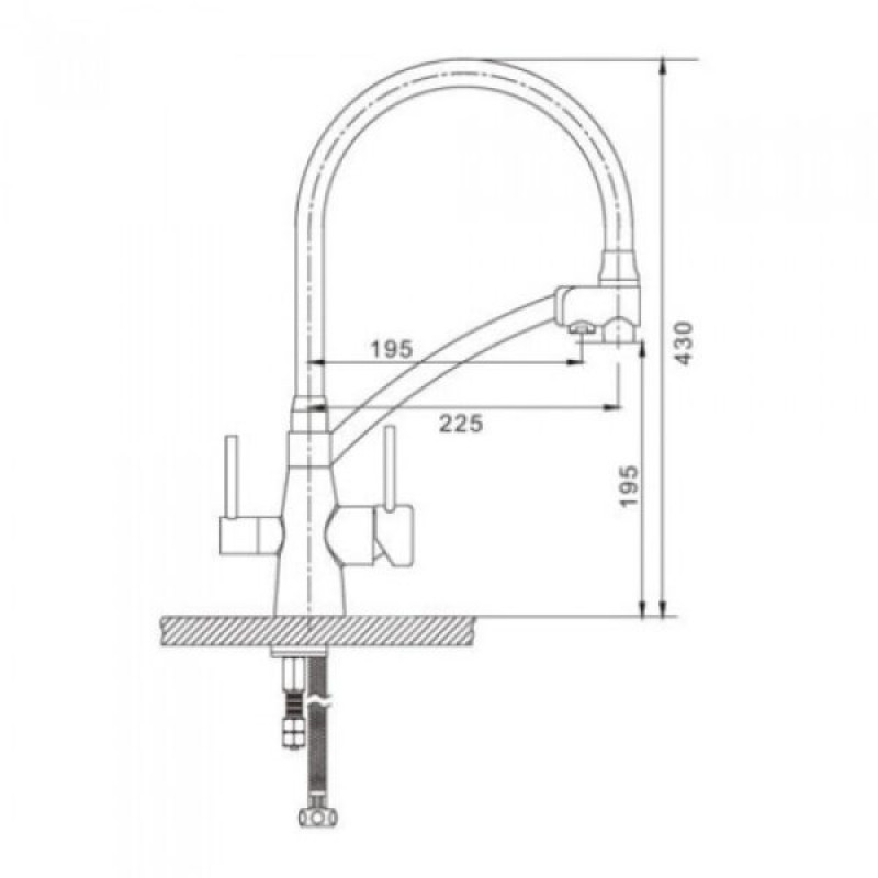 Gappo G4398 — Змішувач для кухні під фільтр