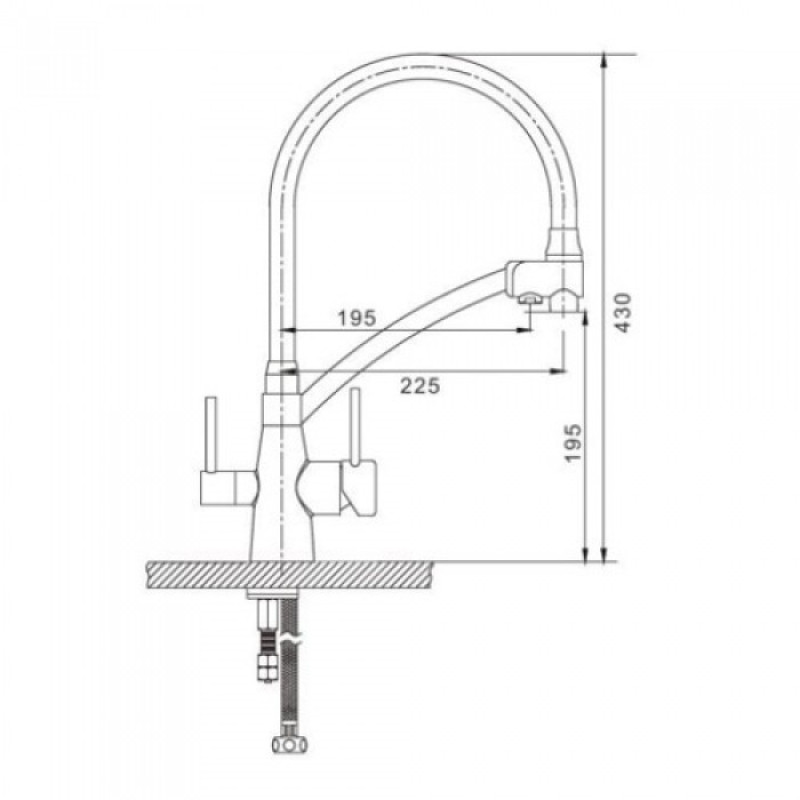 Gappo G4398 — Змішувач для кухні під фільтр
