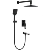 Gappo G7117-6 – Вбудований змішувач для ванни чорного кольору