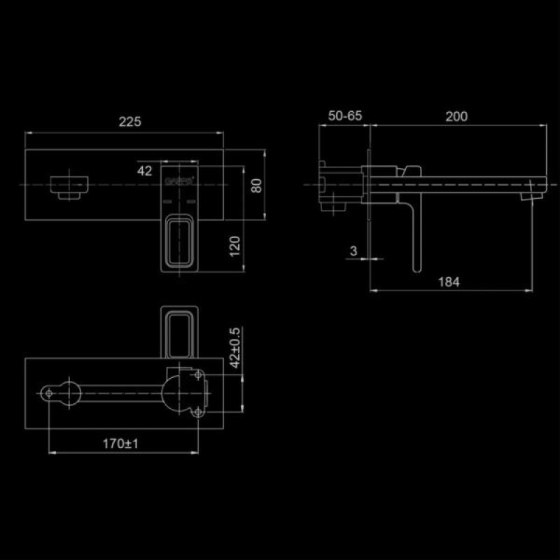 Gappo G1017-12 – Встроенный смеситель для умывальника