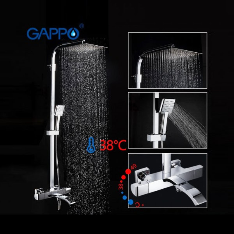Gappo G2407-40 - Душевая система с термостатом