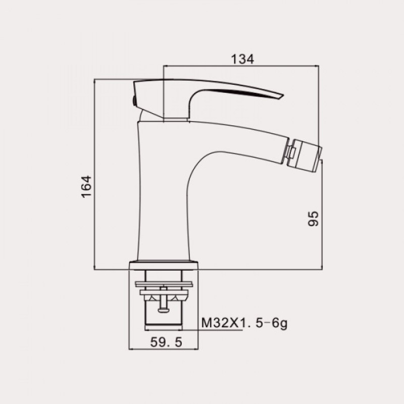 Gappo G5007-6 Змішувач для біде чорного кольору