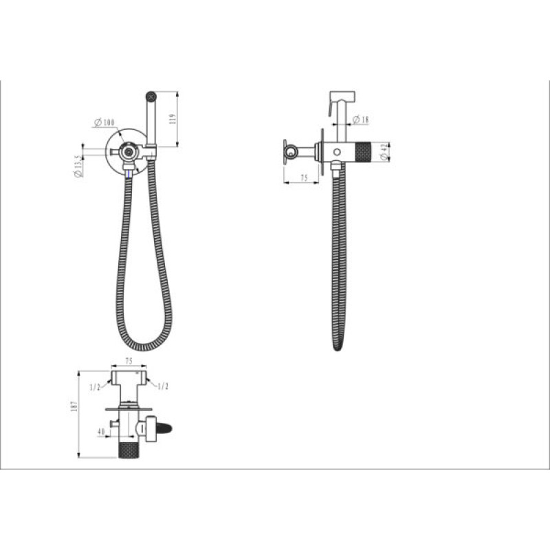 Gappo G7288 – Змішувач з гігієнічним душем
