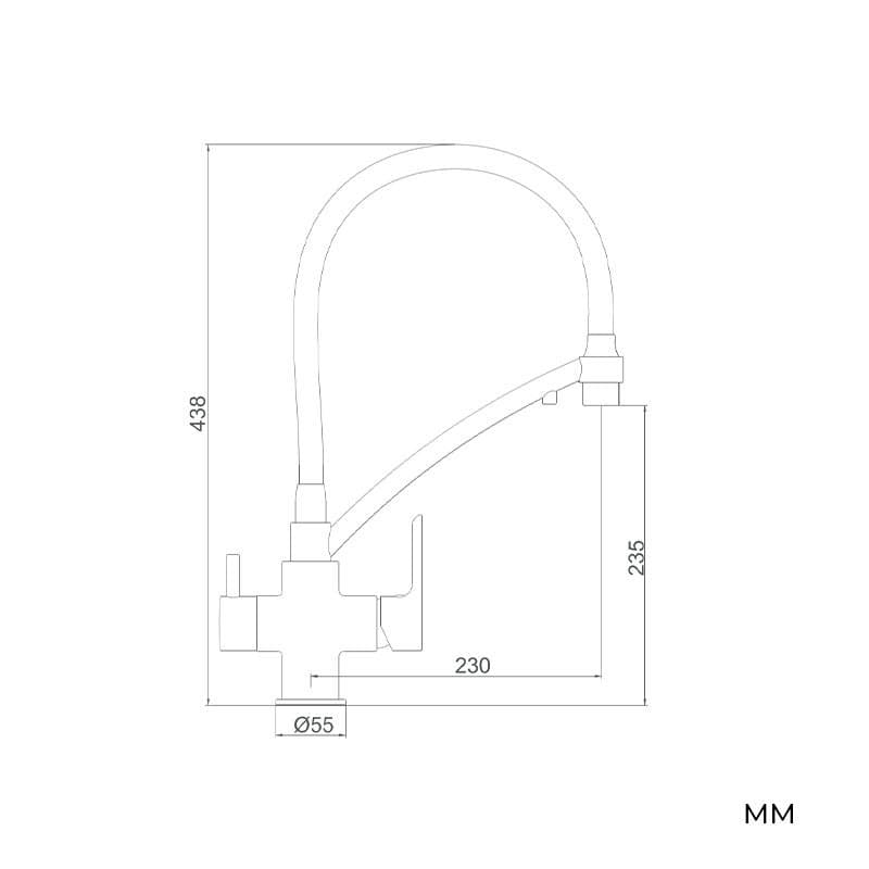 Gappo G4348 – Змішувач для кухні на дві води