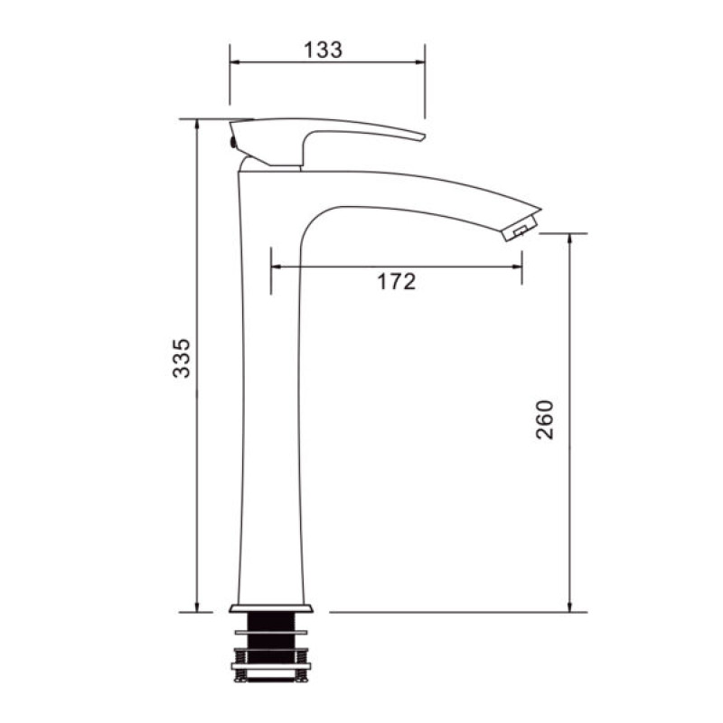 Gappo G1007-16 – Змішувач для умивальника високий