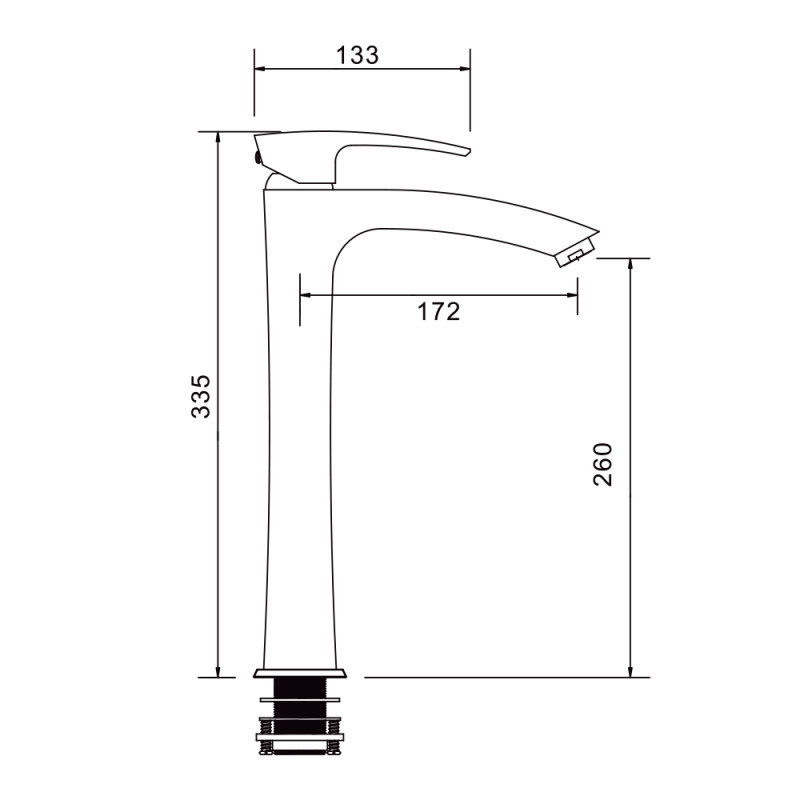 Gappo G1007-16 – Змішувач для умивальника високий