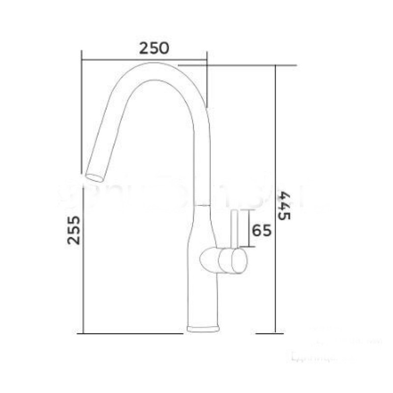 Gappo G4398-45 – Смеситель для кухни с выдвижной воронкой.