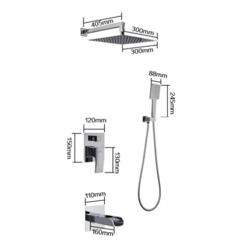 Gappo G7107-20 - Встраиваемая душевая система