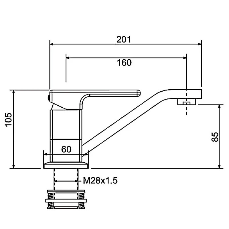 Gappo G4517-8 – Змішувач для кухні білий